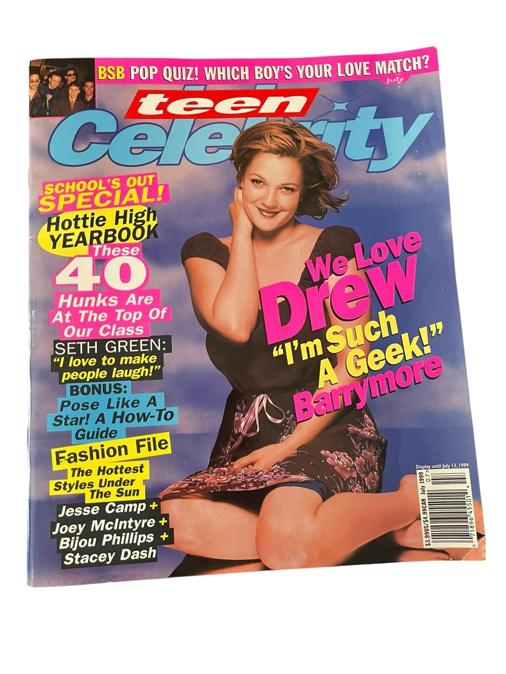 Vintage Teen Celebrity July 1999 Drew Barrymore Seth Green Stacey Dash